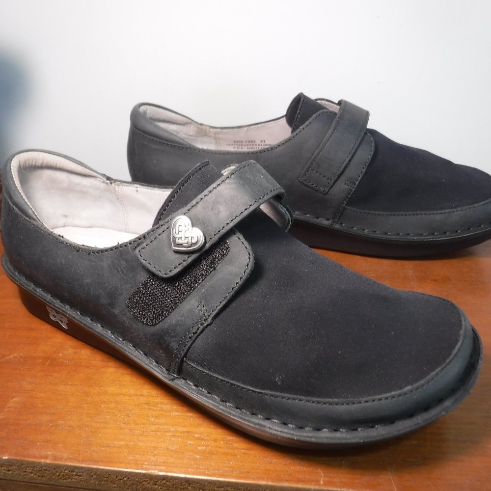 Algria Black Leather / Nylon Womens Size 41 / 10.5-11